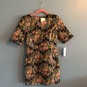 Line & dot floral dress